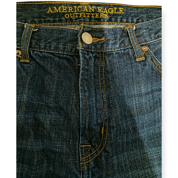 American Eagle Outfitters Dark Blue Relaxed Jeans - Picture 2 of 6